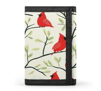 Cardinale Carino Uccelli Trifold Portafogli con Soldi Porta Carte di Credito 8 Slot Portachiavi Finestra Foto per Uomo Donna, Modello 33., Taglia unica, Per tutte le stagioni