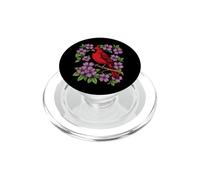 Cardinale rosso floreale Amante degli uccelli Fiori PopSockets PopGrip per MagSafe