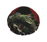 Cardinals Birds Fauna Wild Shower Cap per le donne riutilizzabile a doppio strato cuffia da bagno tappi per capelli fascia elastica impermeabile da donna spa salone doccia cappelli per capelli