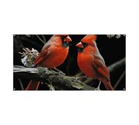 Cardinals Birds Fauna Wildb Grande Banner per feste 180 x 90 cm Sfondo da appendere alla parete Banner Festa di compleanno Outdoor & Indoor Party Decoration Banner