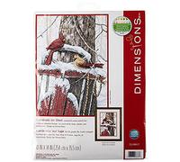 Cardinals On Sled Counted Cross Stitch Kit-10"X14"