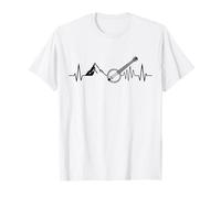 Cardiogram Banjo Appalachian-Mountain Bluegrass-Music Banjo Maglietta