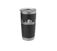 Cardiogram Skyline Canada Vancouver Bicchiere termico in acciaio inox doppia parete