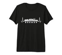 Cardiogram Skyline Germany Bremen Maglietta Premium