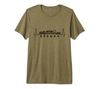 Cardiogram Skyline Germany Bremen Maglietta Premium