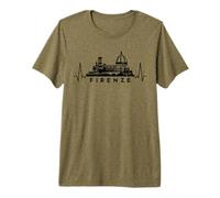 Cardiogram Skyline Italia Firenze Maglietta Premium