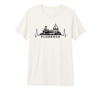 Cardiogram Skyline Italia Firenze Maglietta Premium
