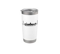 Cardiogram Skyline USA Washington D.C. Bicchiere termico in acciaio inox doppia parete