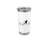 Cardiogramma I Love Inline Hockey Bicchiere termico in acciaio inox doppia parete