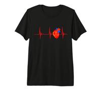 Cardiologia Anatomia Cuore Ritmo ECG Polso Maglietta Premium