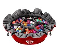 CardKingPro Immense Dice Bag con Tasche - Rosso - capacità 150+ Dadi - Ottimo Organizzatore per Collezionisti, Perfetto per Dungeons & Dragons [Design Brevettato].