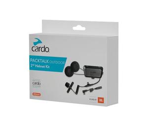 Cardo 2° Casco da Esterno, PACKTALK Outdoor 2nd Helmet Kit-Sistema di Comunicazione Ideale per Sci, Snowboard e Ciclismo Unisex, 2024