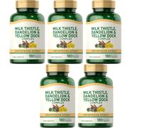 Cardo Mariano 1000Mg, Tarassaco E Dock Giallo 5X180 Pillole Di Piping Rock