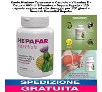 Cardo Mariano Tarassaco e Carciofo,Vitamina E,Detox - 80% di Silimarina, 120Pcs