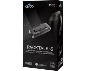 Cardo Packtalk-S Bluetooth Sistema di comunicazione Pacchetto singolo per caschi da motocicletta Shoei Gen 3