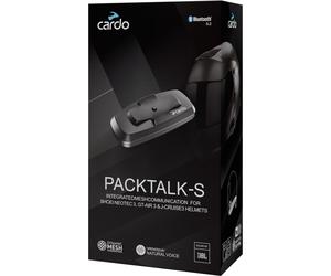 Cardo Packtalk-S Bluetooth Sistema di comunicazione Pacchetto singolo per caschi da motocicletta Shoei Gen 3