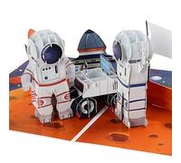 Cardology - Biglietto pop-up di compleanno Space Explorer | Astronauti 3D Celebration Card per ragazzi e ragazze, bambini e amanti dello spazio, copertina divertente "Houston We Have A Celebration"
