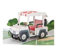 Cardology - Biglietto pop-up golf | Biglietto d'auguri 3D con carrello da golf - Interno vuoto, adatto per tutte le occasioni, compresi compleanni, festa della mamma o festa del papà | Fatto a mano
