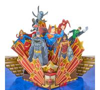 Cardology - Justice League Pop Up Card | DC Comics 3D Superhero Greeting Card | Batman, Superman & Wonder Woman, biglietto di compleanno e festa del papà per lui, ragazzi e fan DC, licenza ufficiale