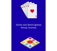 Cards and Boardgames Group Journal: What am I going to play today? Composition style. College ruled. Notebook