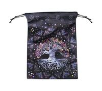 Cards Oracle Bag - Borsa per carte dei tarocchi, porta tarocchi, motivo fasi lunari, con coulisse, portatile, in cotone e lino, stampato, destino per appassionati, maghi, Multicolore, 91, Unisex