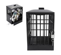 cardyven Carcere per cellulare con timer, 5,9x7,5x5,1 pollici 6 griglie Cassetta di sicurezza per telefoni cellulari Prigione Blocco sicuro Supporto per smartphone Supporto per aula Casa (Nera)