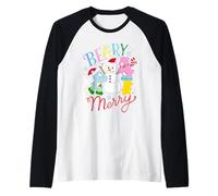 Care Bears Beary Merry Snowman Christmas Maglia con Maniche Raglan