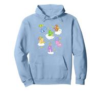 Care Bears Catch a Falling Star Felpa con Cappuccio, Unisex per Adulti, Blu Polveroso, S