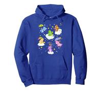 Care Bears Catch a Falling Star Felpa con Cappuccio, Unisex per Adulti, Blu Reale, XXL