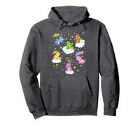 Care Bears Catch a Falling Star Felpa con Cappuccio, Unisex per Adulti, Grigio Scuro, XL