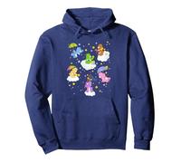 Care Bears Catch a Falling Star Felpa con Cappuccio, Unisex per Adulti, Navy, XL