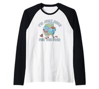 Care Bears Christmas I'm Just Here for The Food Bedtime Bear Maglia con Maniche Raglan