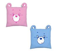 Care Bears - Cuscino Quadrato con Design Originale dei Personaggi | Con Cheer Bear e Grumpy Bear | Super Morbido e Reversibile a Due Lati | Perfetto per Camera, Divano o Letto | 35 x 35 cm