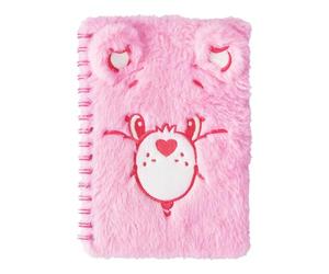 Care Bears Fluffy A5 Notebook - Cheer Bear Plush Cover Journal with 160 Lined Pages, Spiral-Bound Notepad for School, Work & Home - Cute Retro Stationery Gift for Care Bears Fans - Paladone