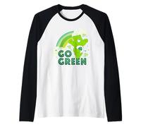Care Bears Good Luck Bear Go Green St. Patrick's Day Maglia con Maniche Raglan