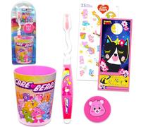 Care Bears Kit spazzolino da denti e tazza per bambini - Bundle con spazzolino Care Bears Cup, Care Bears Cup, adesivi e altro per ragazze, bambini | Set di spazzolini Care Bears (gli stili possono