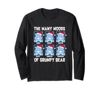Care Bears Moods of Grumpy Bear Santa Hat Christmas Maglia a Manica