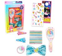 Care Bears Set di accessori per capelli - Bundle con elastici per capelli, spazzola, mollette, fiocco, adesivi e altro ancora | Care Bears Dress Up Accessori per ragazze