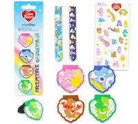 Care Bears Set di segnalibri - Bundle con 6 segnalibri clip con Togetherness, Grumpy, Good Luck, More Plus Stickers | Care Bears School Supplies for Girls Kids