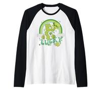 Care Bears St. Patrick's Day Lucky Bear Rainbow Portrait Maglia con Maniche Raglan