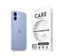 CARE BY PANZERGLASS Cover Urban Combat MagSafe per iPhone 16 Plus Transparente Custodia, Test di caduta 4,8m, Plastica riciclata, Garanzia anti-ingiallimento, Protezione extra della fotocamera