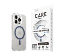 CARE BY PANZERGLASS Cover Urban Combat MagSafe per iPhone 16 Pro Blu Custodia, testata per cadute da 4,8m, plastica riciclata, garanzia anti-ingiallimento, protezione avanzata della fotocamera
