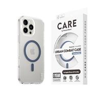 CARE BY PANZERGLASS Cover Urban Combat MagSafe per iPhone 16 Pro Max Blu Custodia, testata per cadute da 4,8m, plastica riciclata, garanzia anti-ingiallimento, protezione avanzata della fotocamera