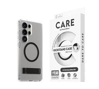 CARE BY PANZERGLASS Custodia con supporto nero per Samsung Galaxy S25 Ultra 1 anno di garanzia anti-ingiallimento, compatibile con Qi, compatibile con MagSafe, S24 Ultra Custodia, trasparente