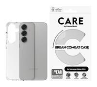 Care by PanzerGlass Flagship Case Trasparente Urban Combat con cornice trasparente per Samsung Galaxy S25+