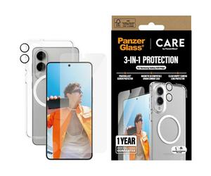 CARE by PanzerGlass Kit di punta 3 in 1 con custodia, vetro e protezione per l'o