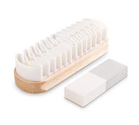 Care Guys - Kit di pulizia per camoscio e nabuk con spazzola per crepe resistente con gomma per la pulizia