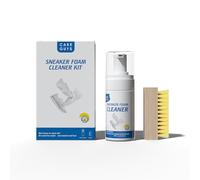 care guys Set di pulizia per scarpe da ginnastica, soluzione detergente schiumogena con spazzola per la pulizia delle scarpe, tripla capacità di pulizia per scarpe, scarpe da ginnastica, pelle, nabuk,