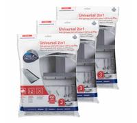 Care+Protect - 3 filtri antigrasso e antiodore 2 in 1 per cappe, universale, taglio su misura, elevato potere di assorbimento
