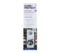 CARE + PROTECTKit di Impilamento Universale, per Lavatrici e Asciugatrici, Profondità da 55 a 62 cm, Salvaspazio, Antiribaltamento, Facile da Installare, Bianco